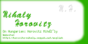 mihaly horovitz business card